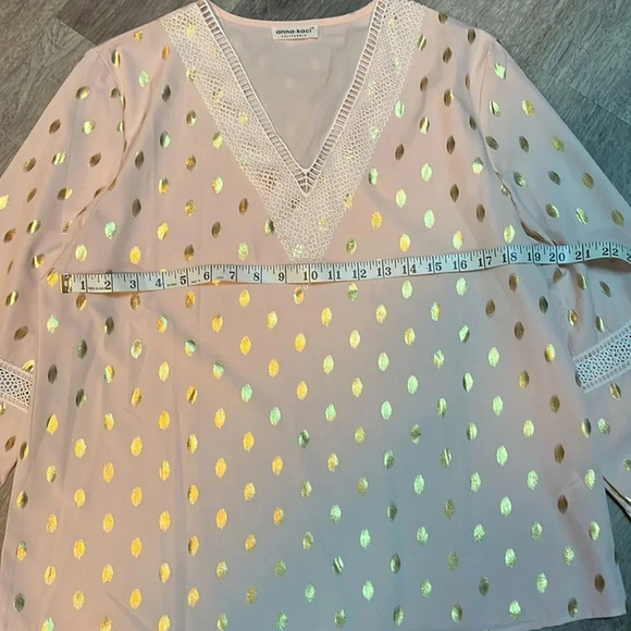 Anna Kaci pink and gold blouse - Picture 2 of 7